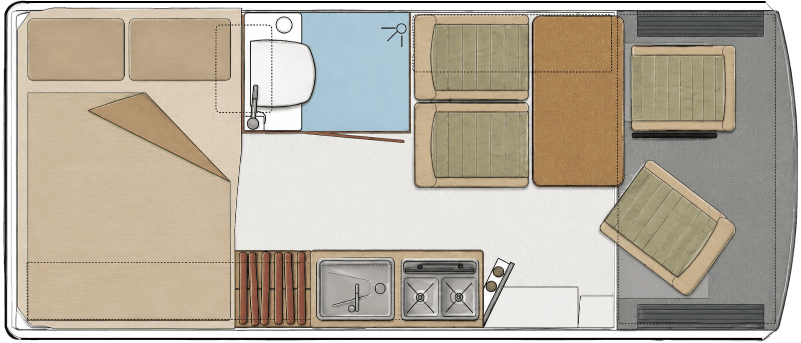 HRX Freedom Grundriss – 4-Sitzer